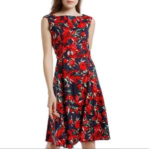 Vintage style floral swing dress NWT